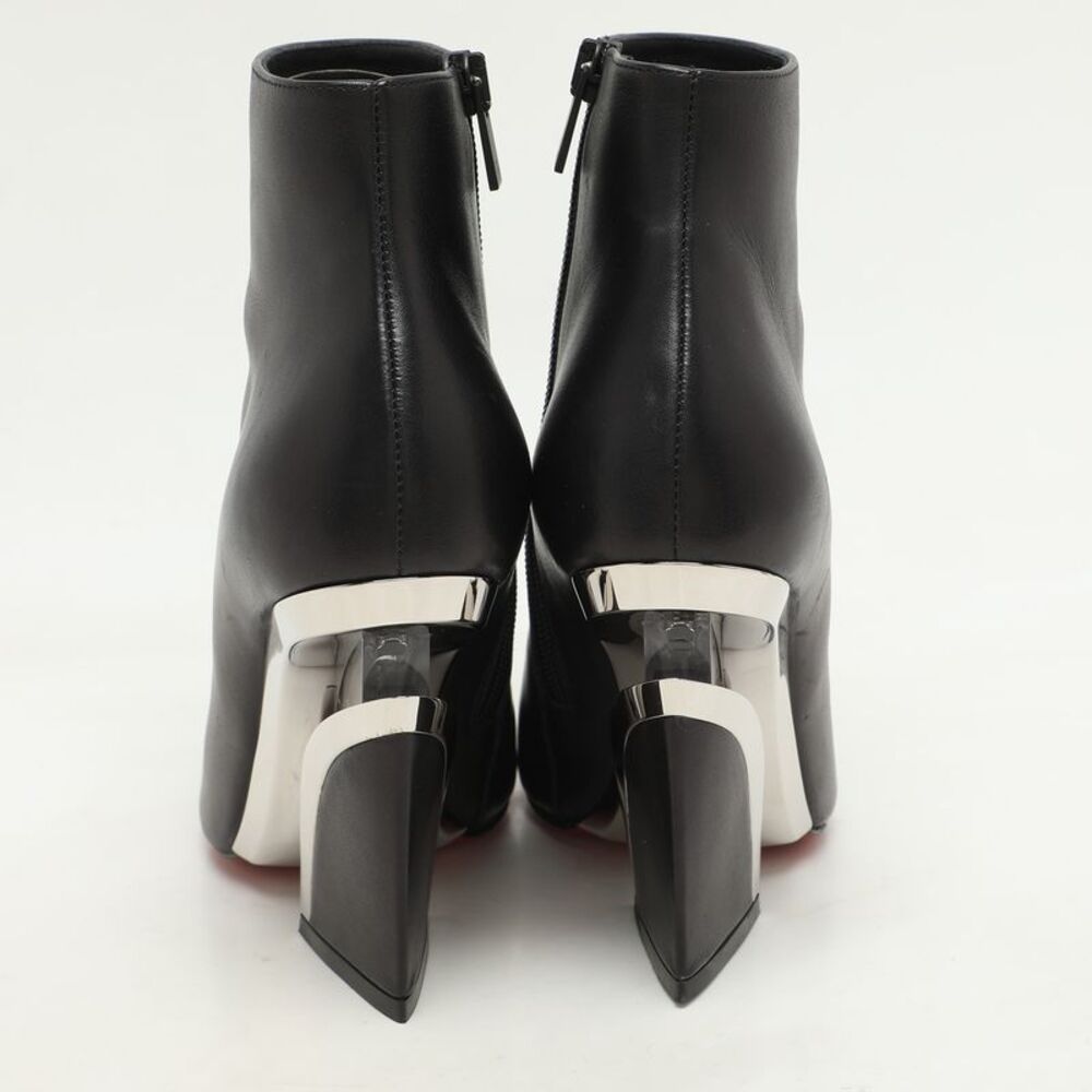 Christian Louboutin Black Leather Levitibootie Ankle Length Boots Size 37 - Picture 5 of 7